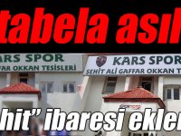 Müdür Sağdıç’ın talimatı yerine getirildi, Şehit Ali Gaffar Okkan’ın ismi tesise asıldı!