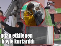 Kars'ta 4 katlı binada çıkan yangında mahsur kalan 15 kişi kurtarıldı