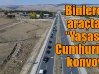 Binlerce araçtan “Yaşasın Cumhuriyet” konvoyu