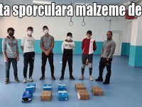 Kars’ta sporculara malzeme desteği