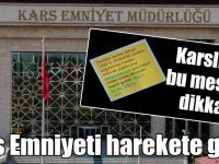 Kars Emniyeti harekete geçti