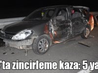 Kars'ta yola dökülen küspe zincirleme kazaya neden oldu: 5 yaralı