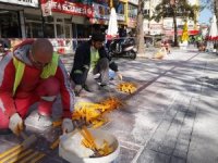 Isparta’da görme engelliler için kılavuz yol çalışması