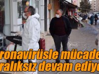 Kars Belediyesi koronavirüsle mücadele çalışmalarına aralıksız devam ediyor