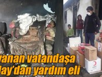 Evi yanan vatandaşa Kızalay’dan yardım eli