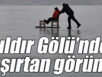 Çıldır Gölü’nde şaşırtan görüntü