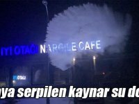 Sarıkamış’ta havaya serpilen kaynar su dondu