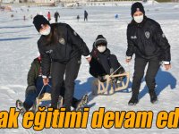 Sarıkamış Polis Gücü Spor Kulübünün kayak eğitimi devam ediyor