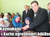 Evin Kur’an-ı Kerim öğrenenleri ödüllendirdi