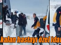 Kars’ta mahsur kalan hastayı özel idare ekibi kurtardı