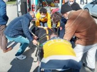 Sinop’ta motosiklet yayaya çarptı: 1 yaralı