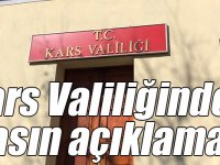 Kars Valiliğinden basın açıklaması