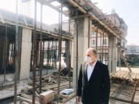 Başkan Özlü, İtfaiye inşaatını inceledi
