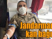 Selim jandarmadan kan bağışı