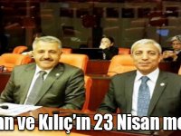 Milletvekilleri Arslan ve Kılıç’ın 23 Nisan mesajı