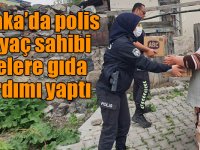Akyaka’da polis ihtiyaç sahibi ailelere gıda yardımı yaptı