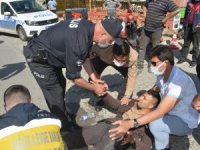 Ayvalık’ta meydana gelen trafik kazasında iki bekçi yaralandı