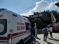 Restoranın baca kısmında çıkan yangın korkuttu