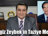 Cengiz Zeybek'in Taziye Mesajı