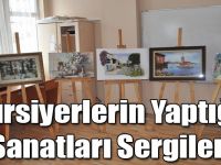 Arpaçay'da Kursiyerlerin Yaptığı El Sanatları Sergilendi