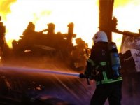 Tonlarca palet yangında kül oldu