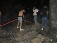 Fethiyeliler yangını söndürmek için seferber oldu