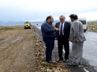 Vali Deniz, Yol Yapım Çalışmalarını Denetledi