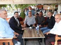 Canpolat çarşı esnafı ile buluştu