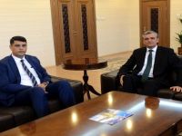 Vali Özefe Azerbaycan'ın Kars Başkonsolosu Ayhan Süleymanov'u Kabul Etti