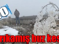 Sarıkamış buz kesti, ağaçlar kırağı tuttu