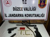 Kuru sıkı ve av tüfeği ele geçirildi