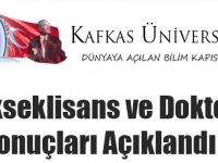 Yükseklisans ve Doktora Sonuçları Açıklandı