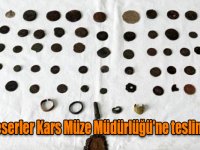 Tarihi eserler Kars Müze Müdürlüğü'ne teslim edildi