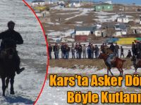 Askerden Gelen Arkadaşları İçin Kar Üstünde Cirit Gösteri Yaptılar