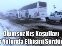Olumsuz Kış Koşulları Digor Yolunda Etkisini Sürdürüyor