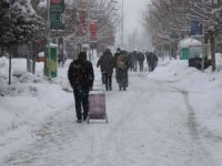 Bolu kent merkezinde kar yağışı etkili oluyor