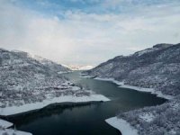 Samanlı Dağları ve Yuvacık Barajı’nın kar manzarası mest etti