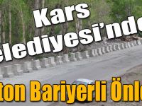 Kars Belediyesi’nden Hafriyat Dökümüne Beton Bariyerli Engel