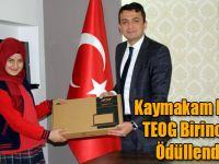 Kaymakam Keklik, TEOG Birincisini Ödüllendirdi