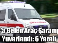 Kars'a Gelen Araç Şarampole Yuvarlandı: 6 Yaralı