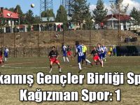 Sarıkamış Gençler Birliği Spor: 2 Kağızman Spor: 1