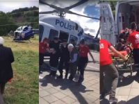 Taşkınların yaşandığı Bartın’da hasta vatandaşlara helikopterlerle ulaşıldı