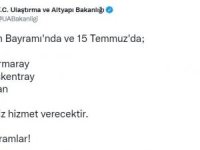 Ulaştırma ve Altyapı Bakanlığı Duyurdu: Ankara, İzmir ve İstanbul’daki raylı ulaşım sistemleri bayramda ve 15 Temmuz’da ücretsiz