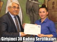 Kars'ta Girişimci 30 Kadına Sertifikaları Verildi