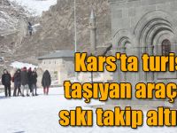 Kars'ta turist taşıyan araçlar sıkı takip altında