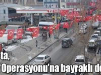Kars’ta, Afrin Operasyonu’na bayraklı destek