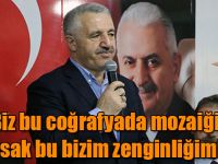 "Biz bu coğrafyada mozaiğiz, diyorsak bu bizim zenginliğimizdir"