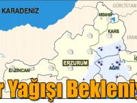 Doğu Anadolu'da Kar Yağışı Bekleniyor