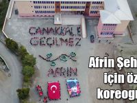 Kağızman'da öğrenci ve öğretmenler Afrin Şehitleri için özel koreografi oluşturdular