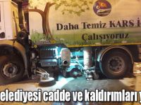 Kars Belediyesi cadde ve kaldırımları yıkıyor